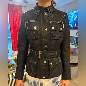 Size PXS, GREAT Michael Kors Leather Biker Jacket! Paid $595, Selling For $175